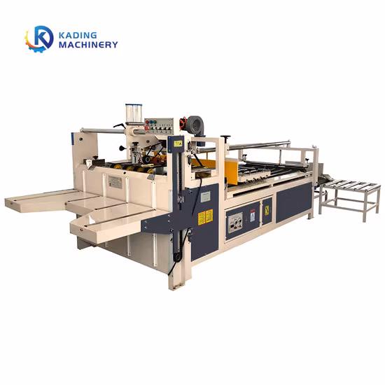 Semi Automatic Box Folder Gluer Machine/Carton Box Gluing Machine 4-6 Corner Semi Auto Folder Gluer